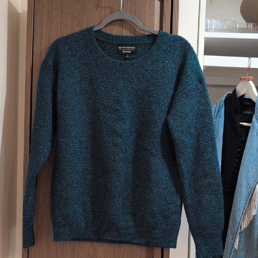 Banana Republic Deep Teal Crew Neck Sweater